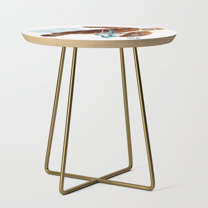 Metallic Sea Turtle-Custom Side Table Gallery Image 1