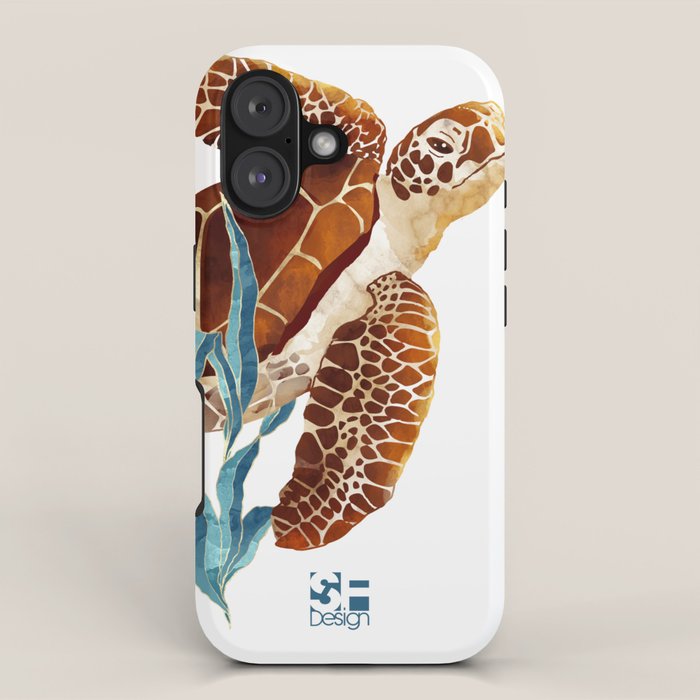 Metallic Sea Turtle-Custom iPhone Case Gallery Image 1