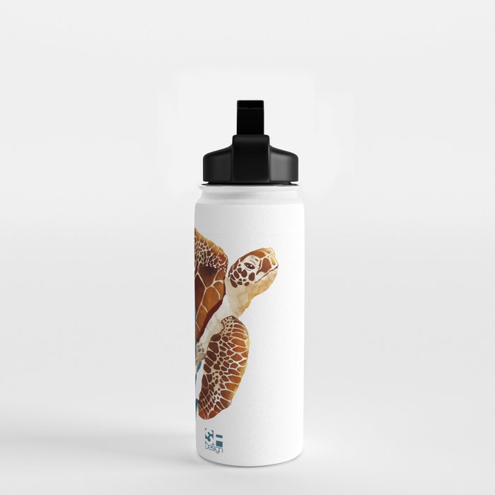 Metallic Sea Turtle-Custom Water Bottle Gallery Image 2
