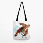 Metallic Sea Turtle-Custom Tote Bag Gallery Image 2