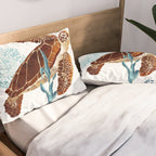 Metallic Sea Turtle-Custom Pillow Sham Gallery Image 2