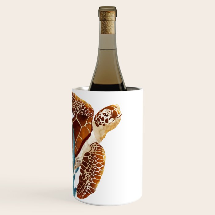 Metallic Sea Turtle-Custom Wine Chiller Gallery Image 3