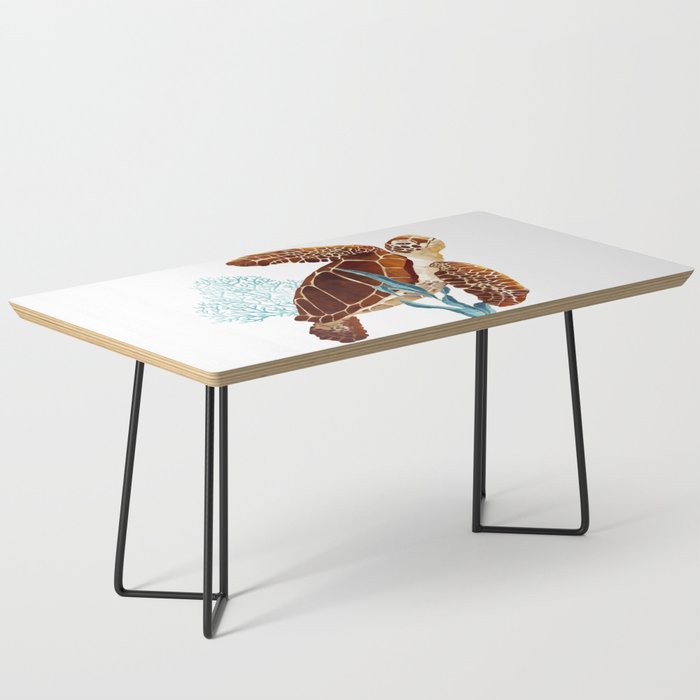 Metallic Sea Turtle-Custom Coffee Table Gallery Image 1