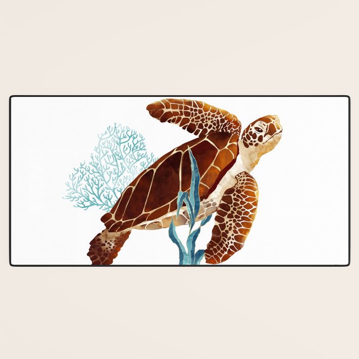 Metallic Sea Turtle-Custom Desk Mat Gallery Image 3