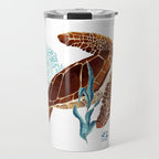 Metallic Sea Turtle-Custom Travel Mug Gallery Image 1