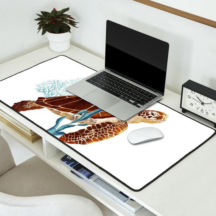 Metallic Sea Turtle-Custom Desk Mat Gallery Image 2