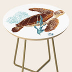 Metallic Sea Turtle-Custom Side Table Gallery Image 2