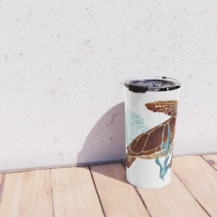 Metallic Sea Turtle-Custom Travel Mug Gallery Image 4