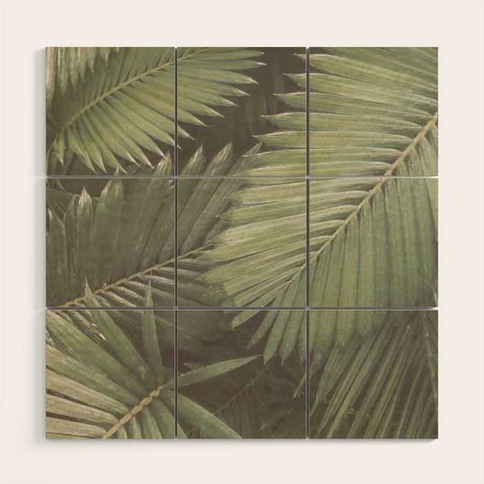 Tropical Leaves Wood Wall Art Gallery Image 1