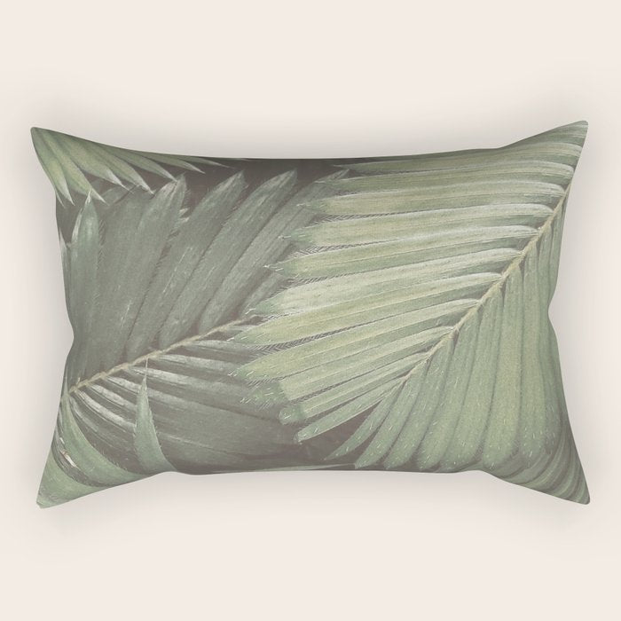 Tropical Leaves Rectangular Pillow Gallery Image 2