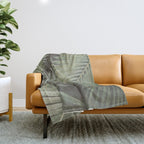 Tropical Leaves Throw Blanket Gallery Image 1