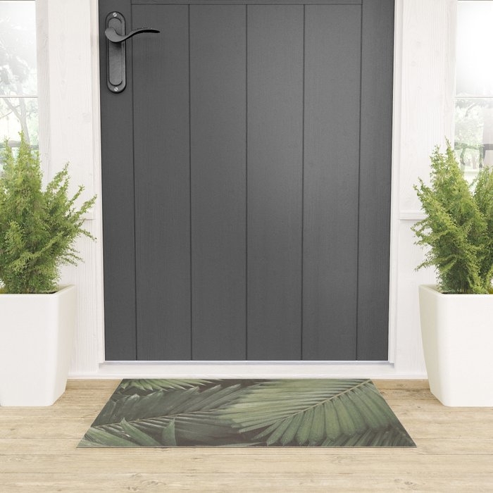 Tropical Leaves Welcome Mat Gallery Image 3