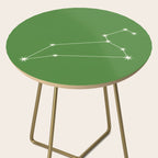 Leo Zodiac Star Constellation Line Art Kelly Green Side Table Gallery Image 2
