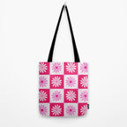Checkered Daisies - Pink Tote Bag Gallery Image 2