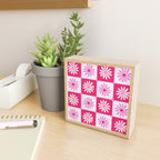 Checkered Daisies - Pink Mini Art Print Gallery Image 2