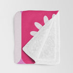 Checkered Daisies - Pink Throw Blanket Gallery Image 3