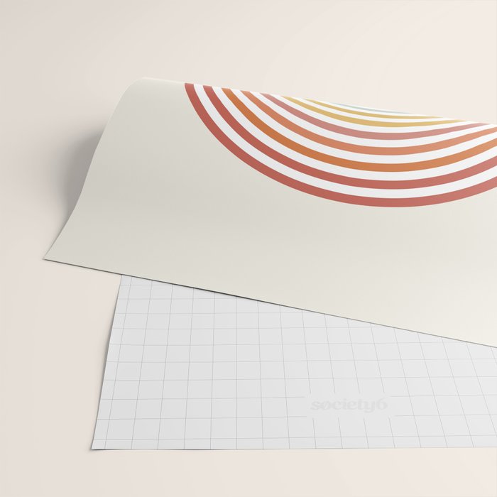 Minimalist colorful rainbow lines  Wrapping Paper Gallery Image 2