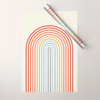 Minimalist colorful rainbow lines  Wrapping Paper Gallery Image 1