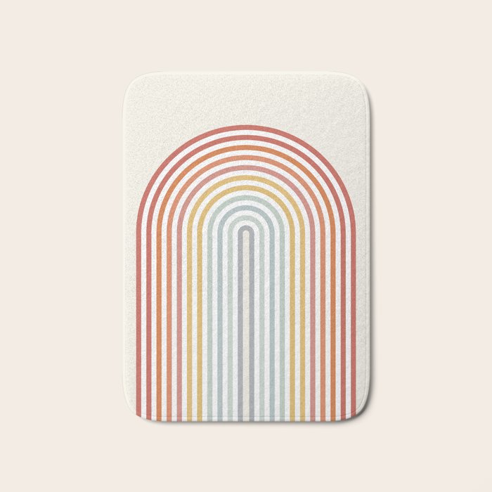 Minimalist colorful rainbow lines  Bath Mat Gallery Image 1