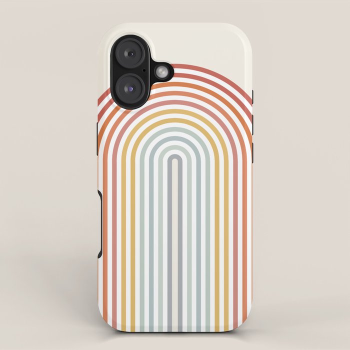 Minimalist colorful rainbow lines  iPhone Case Gallery Image 1