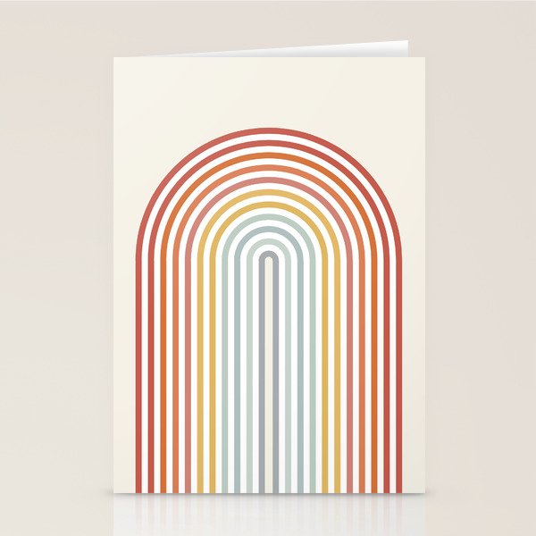 Minimalist colorful rainbow lines  Stationery Card Gallery Image 2