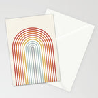 Minimalist colorful rainbow lines  Stationery Card Gallery Image 2