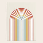 Minimalist colorful rainbow lines  Poster Gallery Image 4