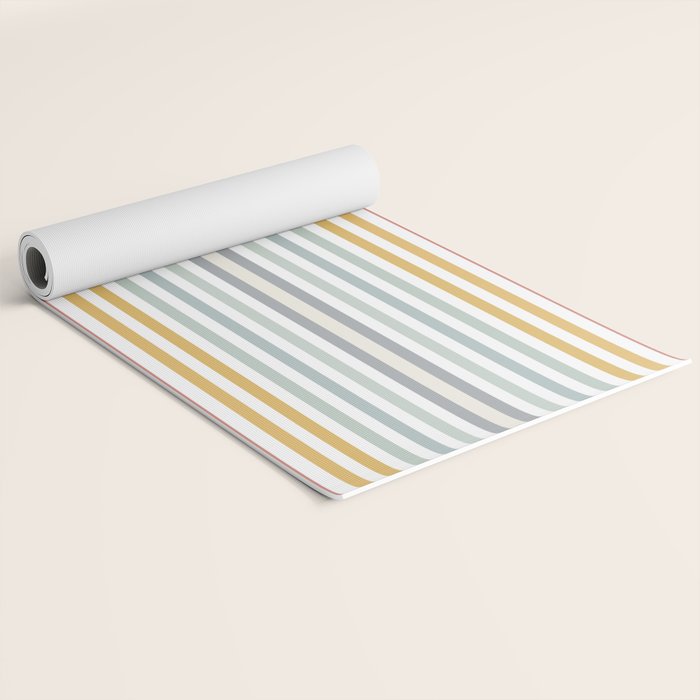 Minimalist colorful rainbow lines  Yoga Mat Gallery Image 2