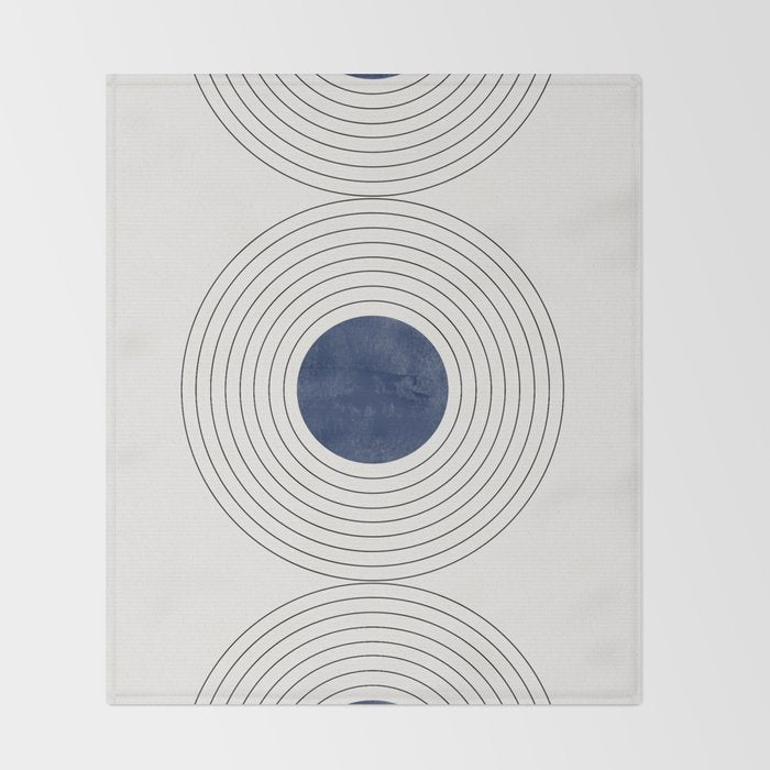 Geo Blue Balance Throw Blanket Gallery Image 2