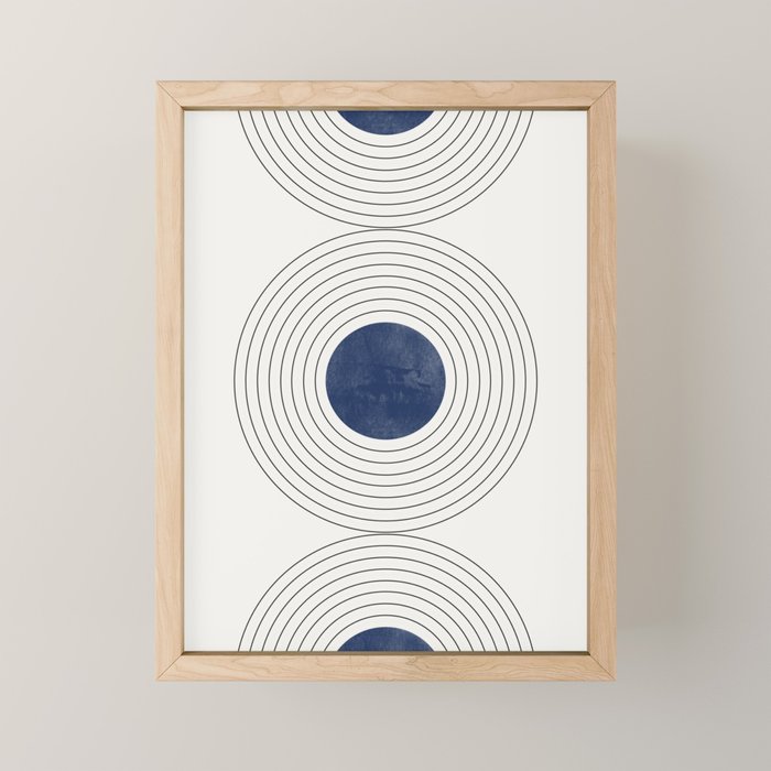 Geo Blue Balance Mini Art Print Gallery Image 1