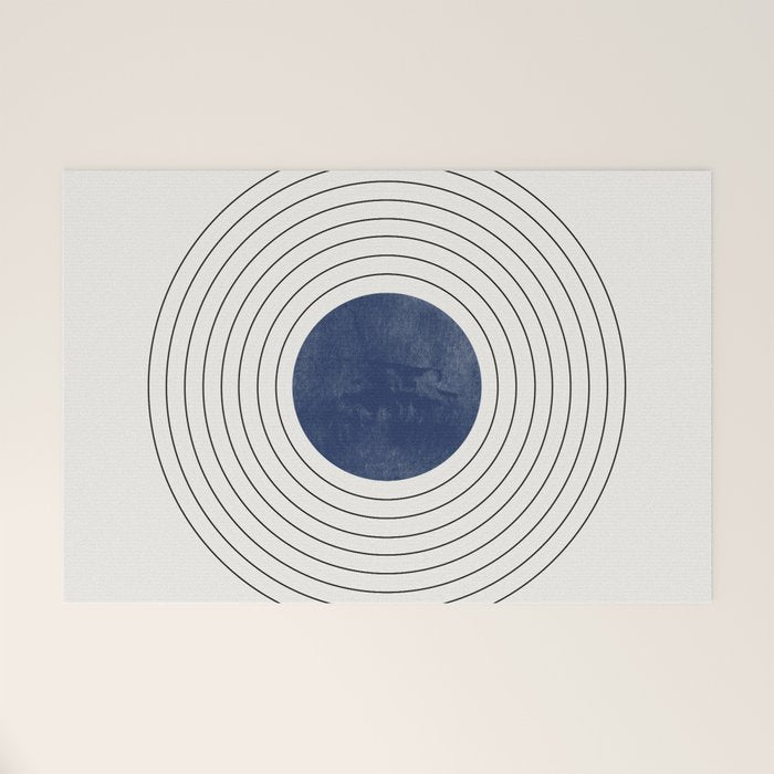 Geo Blue Balance Welcome Mat Gallery Image 1