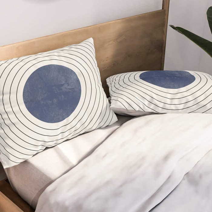 Geo Blue Balance Pillow Sham Gallery Image 2