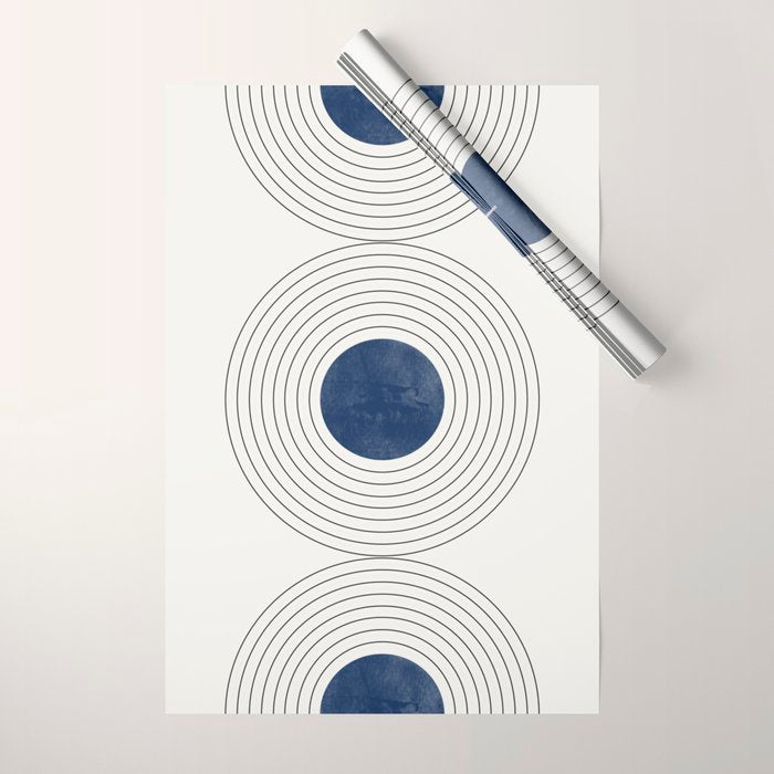 Geo Blue Balance Wrapping Paper Gallery Image 1