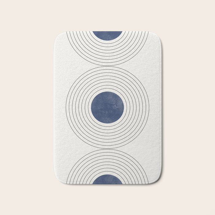 Geo Blue Balance Bath Mat Gallery Image 1