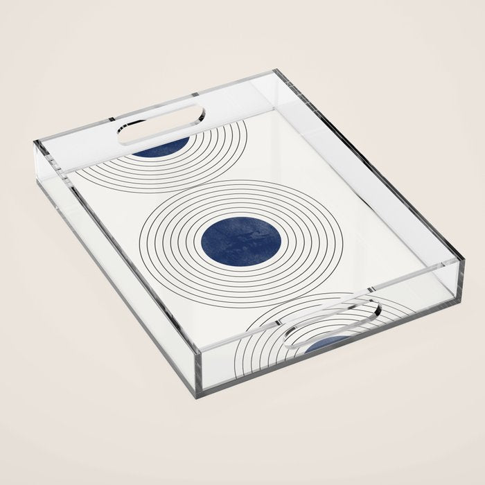 Geo Blue Balance Acrylic Tray Gallery Image 1
