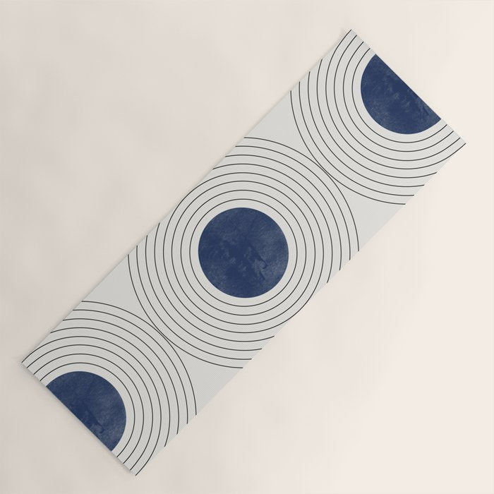 Geo Blue Balance Yoga Mat Gallery Image 1