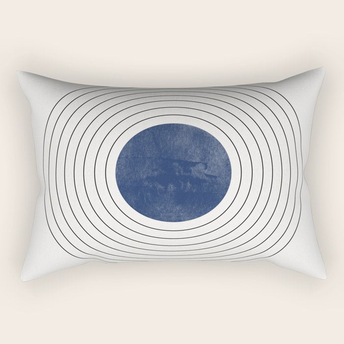 Geo Blue Balance Rectangular Pillow Gallery Image 1