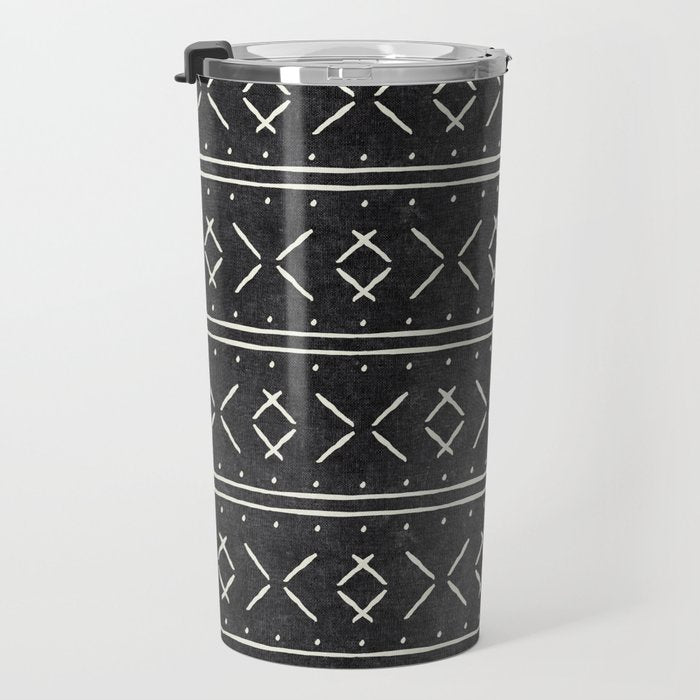 mud cloth stitch - onyx Travel Mug Gallery Image 3