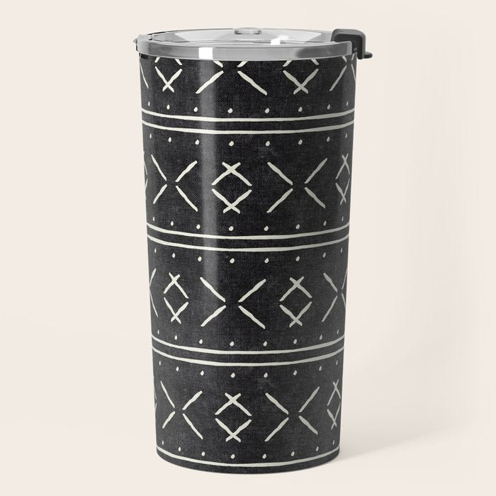 mud cloth stitch - onyx Travel Mug Gallery Image 2