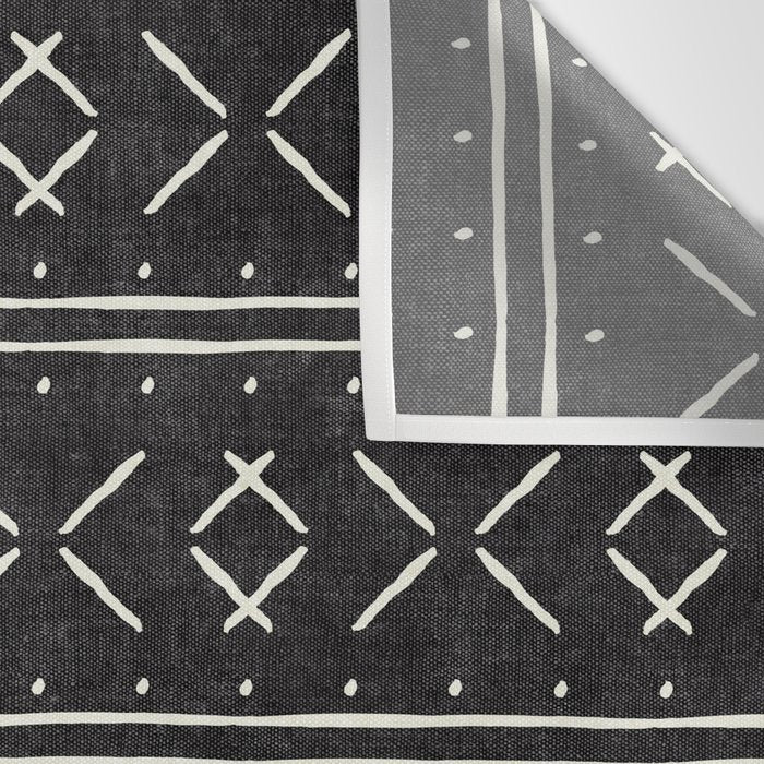 mud cloth stitch - onyx Wall Tapestry Gallery Image 3