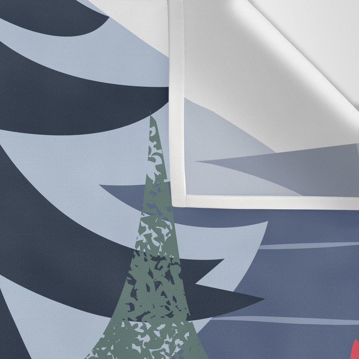 Winter christmas pine tree forest art Wall Tapestry Gallery Image 3