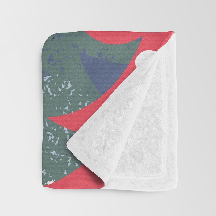 Winter christmas pine tree forest art Throw Blanket Gallery Image 3