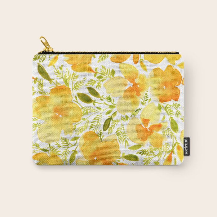 Watercolor California poppies (Quad set, #1) Carry All Pouch Gallery Image 1