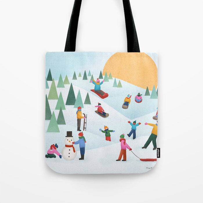Snow Day Tote Bag Gallery Image 1