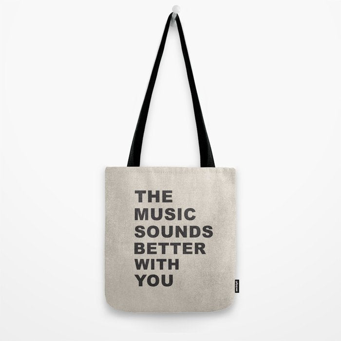 The Music Sounds Better With You Tote Bag Gallery Image 2