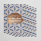 It Really Do Be Like That Sometimes â Blue & Rose Gold Wrapping Paper Gallery Image 3