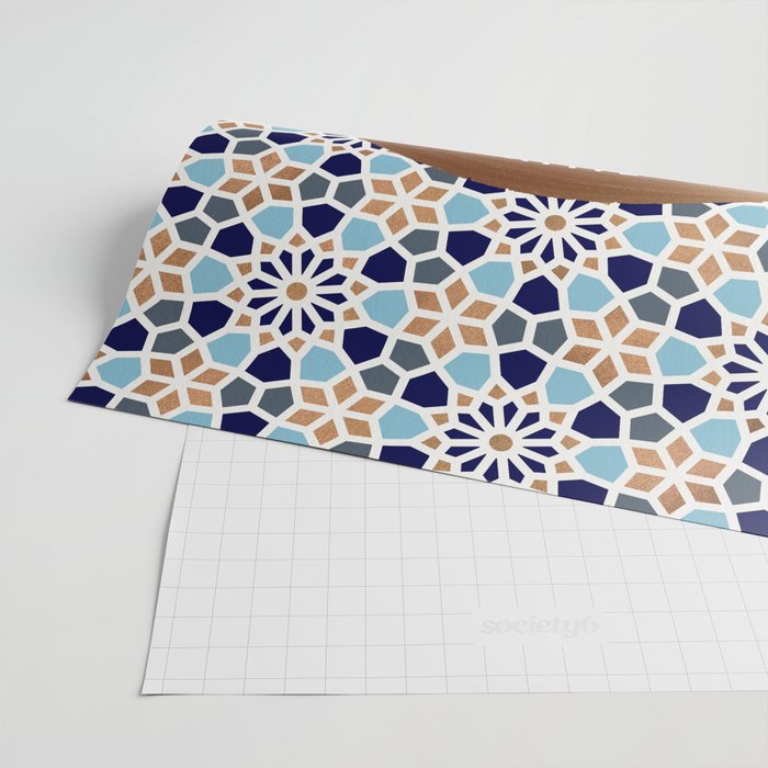 It Really Do Be Like That Sometimes â Blue & Rose Gold Wrapping Paper Gallery Image 2