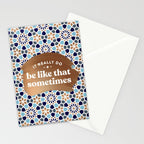 It Really Do Be Like That Sometimes â Blue & Rose Gold Stationery Card Gallery Image 2