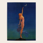 Reaching for the moon female portrait painting by Edward Mason Eggleston Poster Gallery Image 4