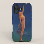 Reaching for the moon female portrait painting by Edward Mason Eggleston iPhone Case Gallery Image 1